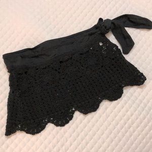 Letarte Black crochet swim cover up Size L